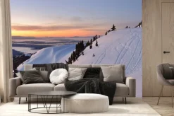 Fototapeta: Mt. seymour pierwsza pompa szczytowa zima sunrise, vancouve