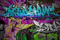 Fototapeta: Mur na ulicy z kolorowym graffiti