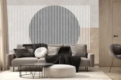 Fototapeta: Mural geometryczny z okręgiem w środku