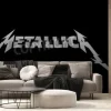 Fototapeta: Napis metallica na czarnym tle