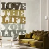 Fototapeta: Napis o miłości do życia na betonie