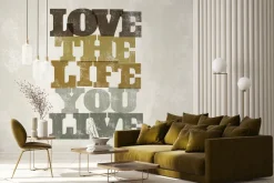 Fototapeta: Napis o miłości do życia na betonie