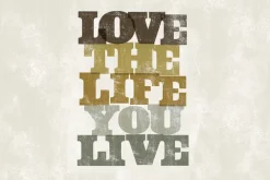 Fototapeta: Napis o miłości do życia na betonie