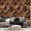 Fototapeta: Natural wooden background, grunge parquet, flooring design seamless