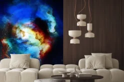 Fototapeta: Nebula, przestrzeni kosmicznej i gwiazd, niebieski abstrakcyjne