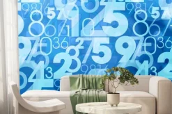 Fototapeta: Niebieski abstrakcyjne numery