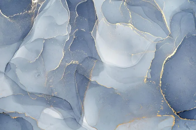 Fototapeta: Niebieski marmur z imitacją złota