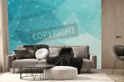 Fototapeta: Niebieski streszczenie polygonal tle z trójk? t tekstur