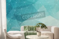 Fototapeta: Niebieski streszczenie polygonal tle z trójk? t tekstur