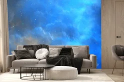 Fototapeta: Niebieski świecące mgławica fraktali