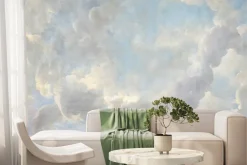 Fototapeta: Niebo z delikatnymi białymi chmurami