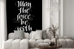 Fototapeta: Nowoczesna kaligrafia inspirująca cytat - może siła być z tobą