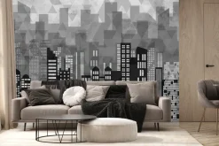 Fototapeta: Nowoczesna panorama miasta z cieniem