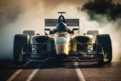 Fototapeta: Nowoczesny bolid formuły na torze wyścigowym