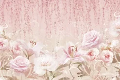 Fototapeta: Nowoczesny kolaż kwiatowy w artystycznym stylu