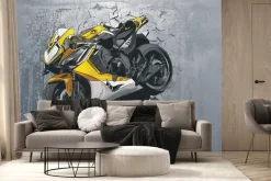 Fototapeta: Nowoczesny motocykl na betonie