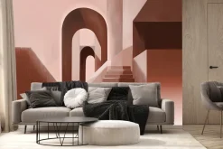 Fototapeta: Nowoczesny projekt schodów o wyraźnych kształtach