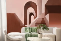 Fototapeta: Nowoczesny projekt schodów o wyraźnych kształtach