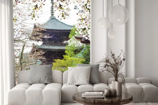 Fototapeta: Obraz piękny sakura seasnon w kyoto, japonia