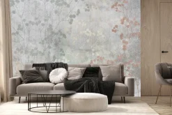 Fototapeta: Odbicie liści na betonowej ścianie