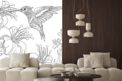 Fototapeta: Odręczny rysunek szkicu dla dorosłych antystresowej kolorowanka