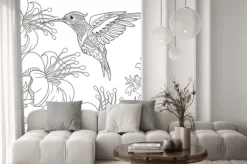 Fototapeta: Odręczny rysunek szkicu dla dorosłych antystresowej kolorowanka