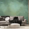 Fototapeta: Oil painting texture wallpaper design, green background, ombre,