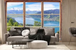 Fototapeta: Okno z widokiem na zell am see