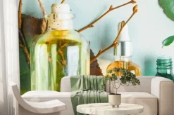 Fototapeta: Oleje homeopatyczne, suplementy diety dla zdrowia jelit kosmetyki