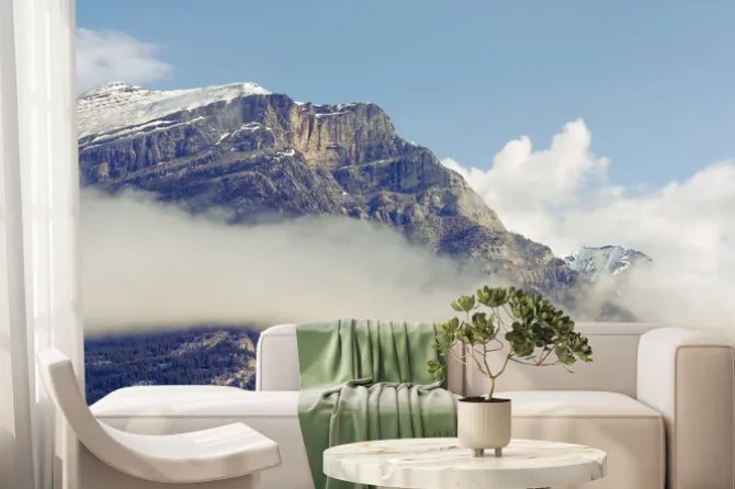 Fototapeta: Ośnieżone górskie grotto