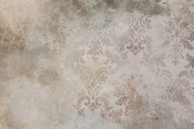 Fototapeta: Ornament w stylu prowansalskim na betonie