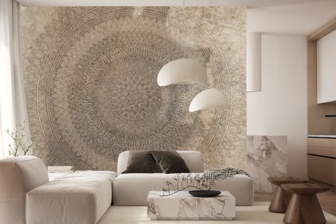 Fototapeta: Ornamentowy wzór z mandalą