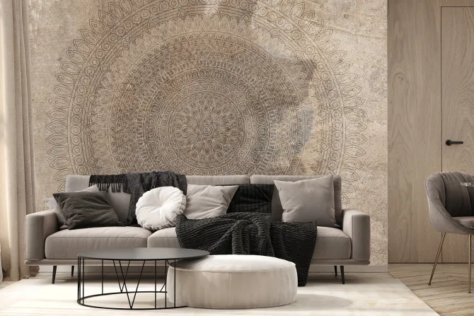 Fototapeta: Ornamentowy wzór z mandalą