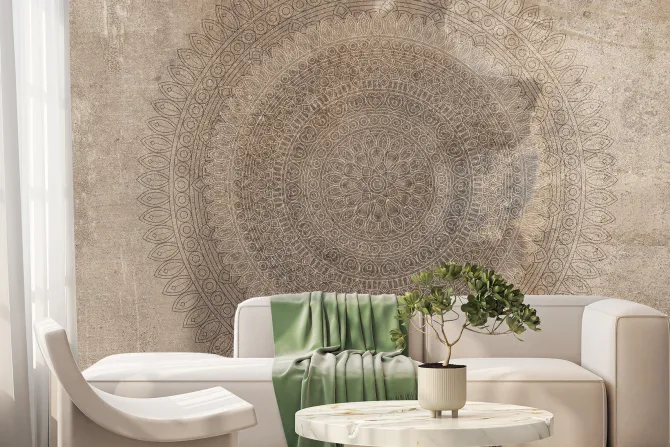 Fototapeta: Ornamentowy wzór z mandalą