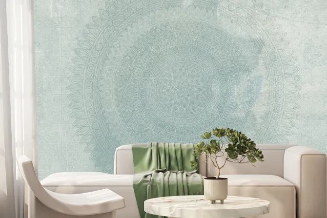 Fototapeta: Ornamentowy wzór z mandalą