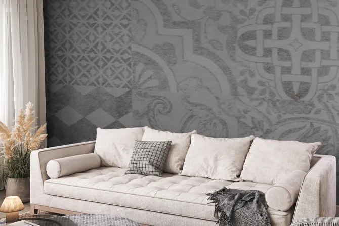 Fototapeta: Ornamentowy wzór w szarości