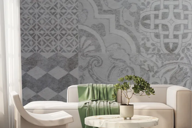 Fototapeta: Ornamentowy wzór w szarości