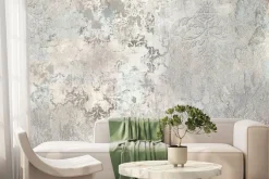 Fototapeta: Ornamenty na betonowej teksturze w szarości