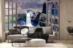 Fototapeta: Otwórz okno widok na wodospad