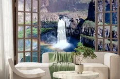 Fototapeta: Otwórz okno widok na wodospad