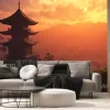 Fototapeta: Pagoda na tle zachodzącego słońca