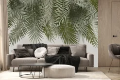 Fototapeta: Palmy tropikalne na nowoczesnym szarym tle