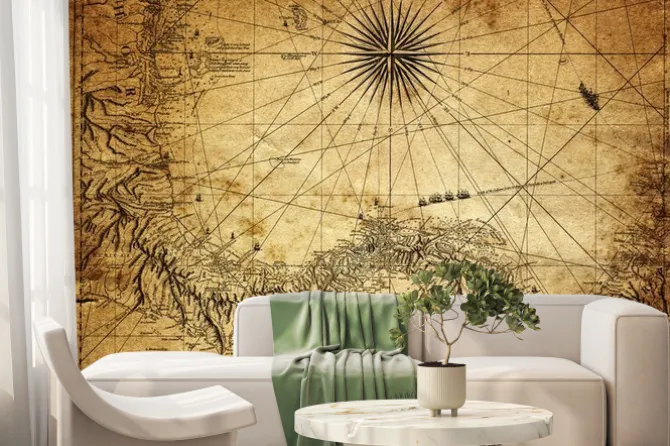 Fototapeta: Panama na mapie retro