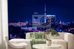 Fototapeta: Panorama berlina w nocy