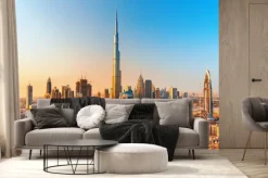 Fototapeta: Panorama dubaju z wieżowcem burdż chalifa