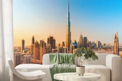 Fototapeta: Panorama dubaju z wieżowcem burdż chalifa