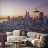 Fototapeta: Panorama metropolii przy zachodzie