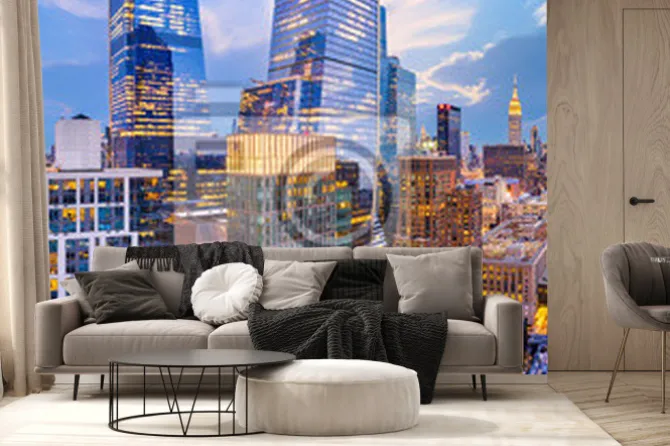 Fototapeta: Panorama nowego jorku z wieżowcami