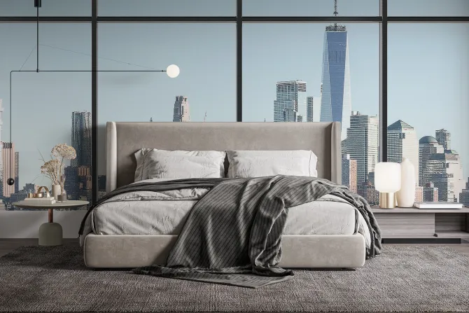 Fototapeta: Panorama nowego jorku z okna