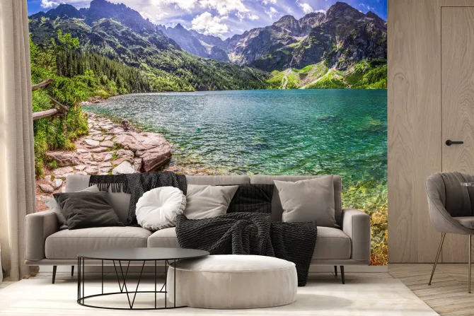 Fototapeta: Panorama staw w środku tatr